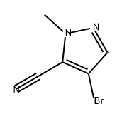 4-溴-1-甲基-1H-吡唑-5-甲腈 结构式