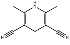 1,4-DIHYDRO-2,4,6-TRIMETHYL-3,5-PYRIDINEDICARBONITRILE 结构式