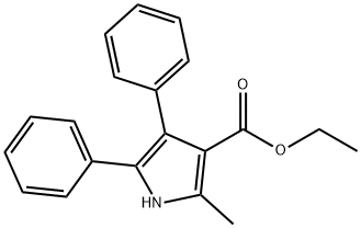 2-甲基-4,5-二苯基-1H-吡咯-3-羧酸乙酯 结构式