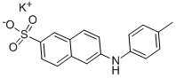 6-对甲苯氨基-2-萘磺酸钾盐 结构式