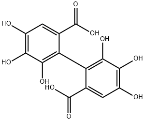 [1,1'-Biphenyl]-2,2'-dicarboxylic acid, 4,4',5,5',6,6'-hexahydroxy- 结构式