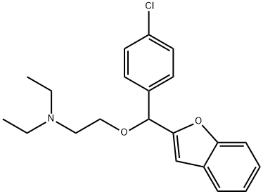 2-[benzofuran-2-yl-(4-chlorophenyl)methoxy]-N,N-diethyl-ethanamine 结构式