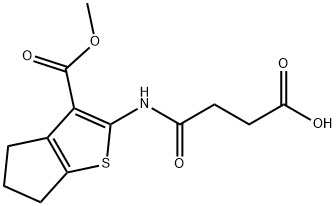 4-((3-(甲氧基羰基)-5,6-二氢-4H-环戊二烯[B]噻吩-2-基)氨基)-4-氧代丁酸 结构式