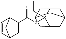 5-降冰片烯-2-羧酸(2-乙基-2-金刚烷基)酯 结构式