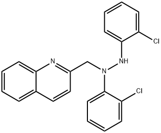 1,2-bis(2-chlorophenyl)-1-(quinolin-2-ylmethyl)hydrazine 结构式