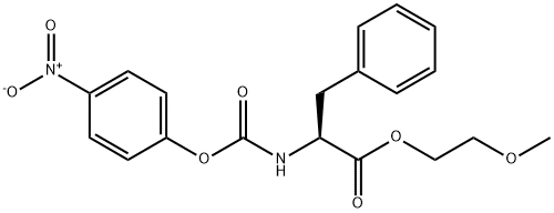 N-(4-硝基苯氧基羰基)-L-苯基丙氨酸2-甲氧基乙酯 结构式