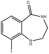 9-IODO-1,2,3,4-TETRAHYDRO-5H-1,4-BENZODIAZEPIN-5-ONE 结构式