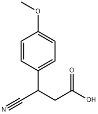 3-CYANO-3-(4-METHOXYPHENYL)PROPANOIC ACID 结构式