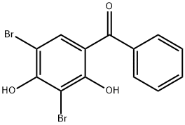 3,5-Dibromo-2,4-dihydroxybenzophenone 结构式