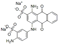 1-amino-4-(4-amino-3-sulphoanilino)-9,10-dihydro-9,10-dioxoanthracene-2-sulphonic acid, sodium salt 结构式