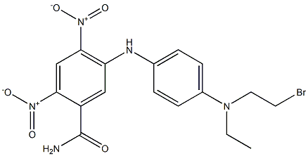 5-[[4-(2-bromoethyl-ethyl-amino)phenyl]amino]-2,4-dinitro-benzamide 结构式