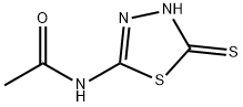 2-乙酰氨基-5-巯基-1,3,4-噻二唑 结构式