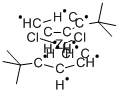 二(T-丁基环戊二烯基)二氯化锆(IV) 结构式