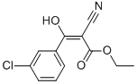 2-CYANO-3-(3-CHLOROPHENYL)-3-HYDROXYPROPENOIC ACID ETHYL ESTER 结构式