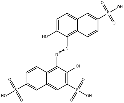 1-(2-羟基-6-磺基-1-萘偶氮)-2-萘酚-3,6-二磺酸 结构式