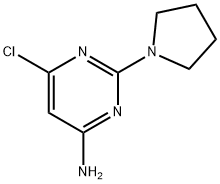 6-氯-2-(吡咯烷-1-基)嘧啶-4-胺 结构式