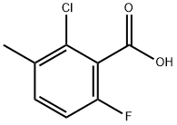 2-氯-6-氟-3-甲基苯甲酸 结构式