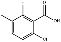 6-氯-2-氟-3-甲基苯甲酸 结构式