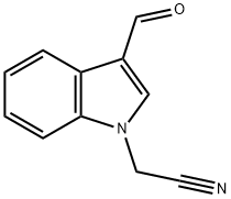 (3-甲酰基-1H-吲哚-1-基)乙腈 结构式