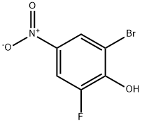 2-溴-6-氟-4-硝基苯酚 结构式