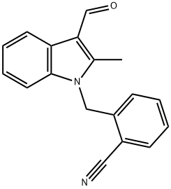 2-((3-Formyl-2-methyl-1H-indol-1-yl)methyl)benzonitrile