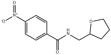 4-nitro-N-(tetrahydrofuran-2-ylmethyl)benzamide 结构式