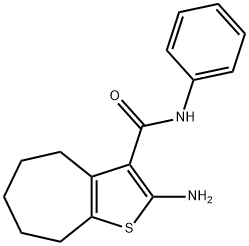 2-氨基-N-苯基-5,6,7,8-四氢-4H-环庚[B]噻吩-3-甲酰胺 结构式