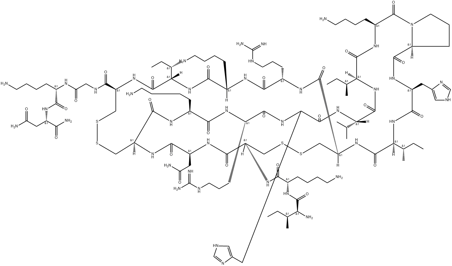 肥大细胞脱粒肽 结构式