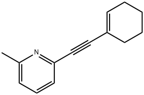 2-(1-CYCLOHEXEN-1-YLETHYNYL)-6-METHYLPYRIDINE 结构式