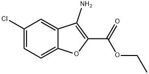 乙基 3-氨基-5-氯-1-苯并呋喃-2-羧酸 结构式