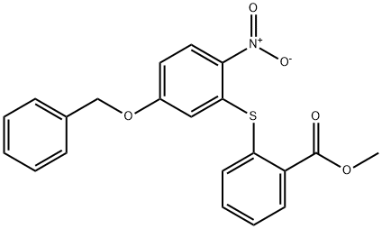 4-Benzyloxy-2-(2carbomethoxy)thiophenylnitrobenzene 结构式