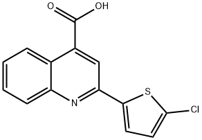 喹啉-4-羧酸,2-(5-氯-2-噻吩)- 结构式