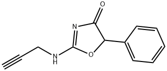 5-Phenyl-2-(2-propynylamino)-2-oxazolin-4-one 结构式