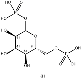 D-吡喃葡萄糖 1,6-二(磷酸二氢酯)四钾盐 结构式