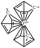 三(甲基环戊二烯)化钇(III) 结构式
