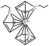三(丙基环戊二烯)化钇 结构式
