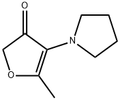 3(2H)-Furanone,  5-methyl-4-(1-pyrrolidinyl)- 结构式