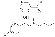 nicotinic acid, compound with alpha-[(butylamino)methyl]-p-hydroxybenzyl alcohol 结构式