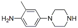 Benzenamine, 2-methyl-4-(1-piperazinyl)- (9CI) 结构式