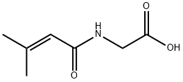 N -(3 -甲基- 1 -氧代- 2 -丁烯基)氨基乙酸 结构式