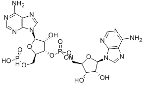 Adenosine, adenylyl-(3'->5')-, mono(hydrogen phosphonate) (ester)  结构式