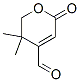 2H-Pyran-4-carboxaldehyde, 5,6-dihydro-5,5-dimethyl-2-oxo- (9CI) 结构式