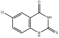 6-氯-2-硫代-2,3-二氢喹唑啉-4-酮 结构式