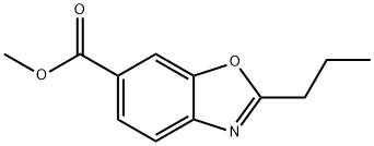 2-丙基苯并[D]噁唑-6-甲酸甲酯 结构式