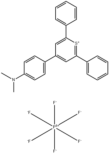 4-(p-dimethylaminophenyl)-2,6-diphenylthiopyrylium hexafluorophosphate 结构式