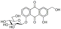 芦荟大黄素-8-O-葡萄糖苷 结构式