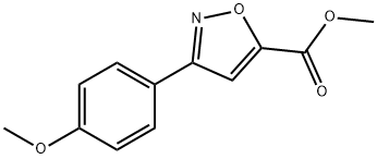 3-(4-甲氧苯基)异恶唑-5-甲酸甲酯 结构式
