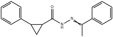 TRANS-2-PHENYL-CYCLOPROPANECARBOXYLIC ACID (1-PHENYL-ETHYLIDENE)-HYDRAZIDE 结构式