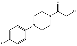 2-氯-1-[4-(4-氟-苯基)-哌嗪-1-基]-乙酮 结构式