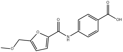 4-(5-(甲氧基甲基)呋喃-2-甲酰胺基)苯甲酸 结构式